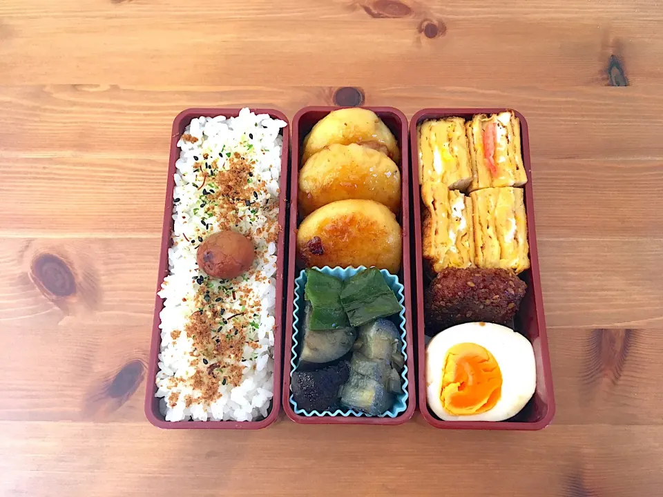 芋餅&茄子の揚げ浸し弁当|Emi Mikadoさん