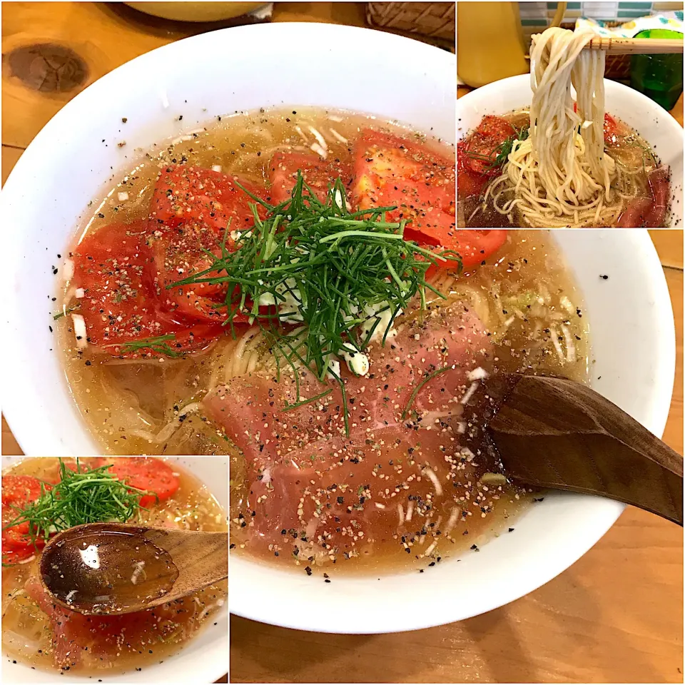 Snapdishの料理写真:Italian風フルルの冷しSOBA@Hulu-lu(池袋)|塩豚骨さん