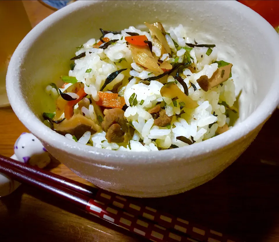 地鶏🐓ヒジキの混ぜご飯|keikoさん