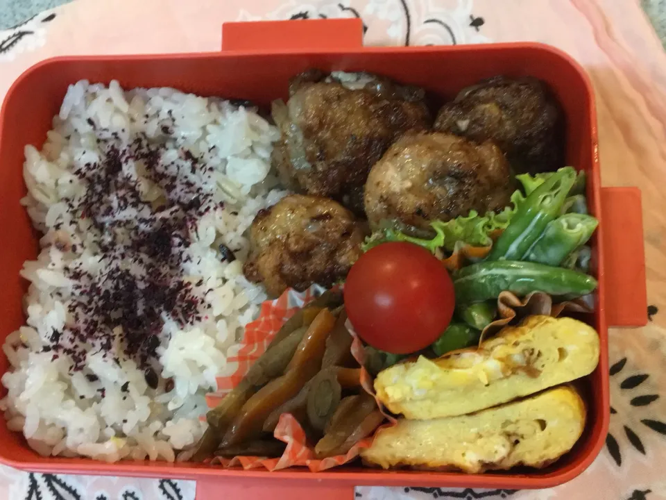 ♫7/3今日のお弁当♫〜豚こまの唐揚げ、インゲンマヨ和え、だし巻き卵、きんぴらごぼう、プチトマト〜|Satokoさん