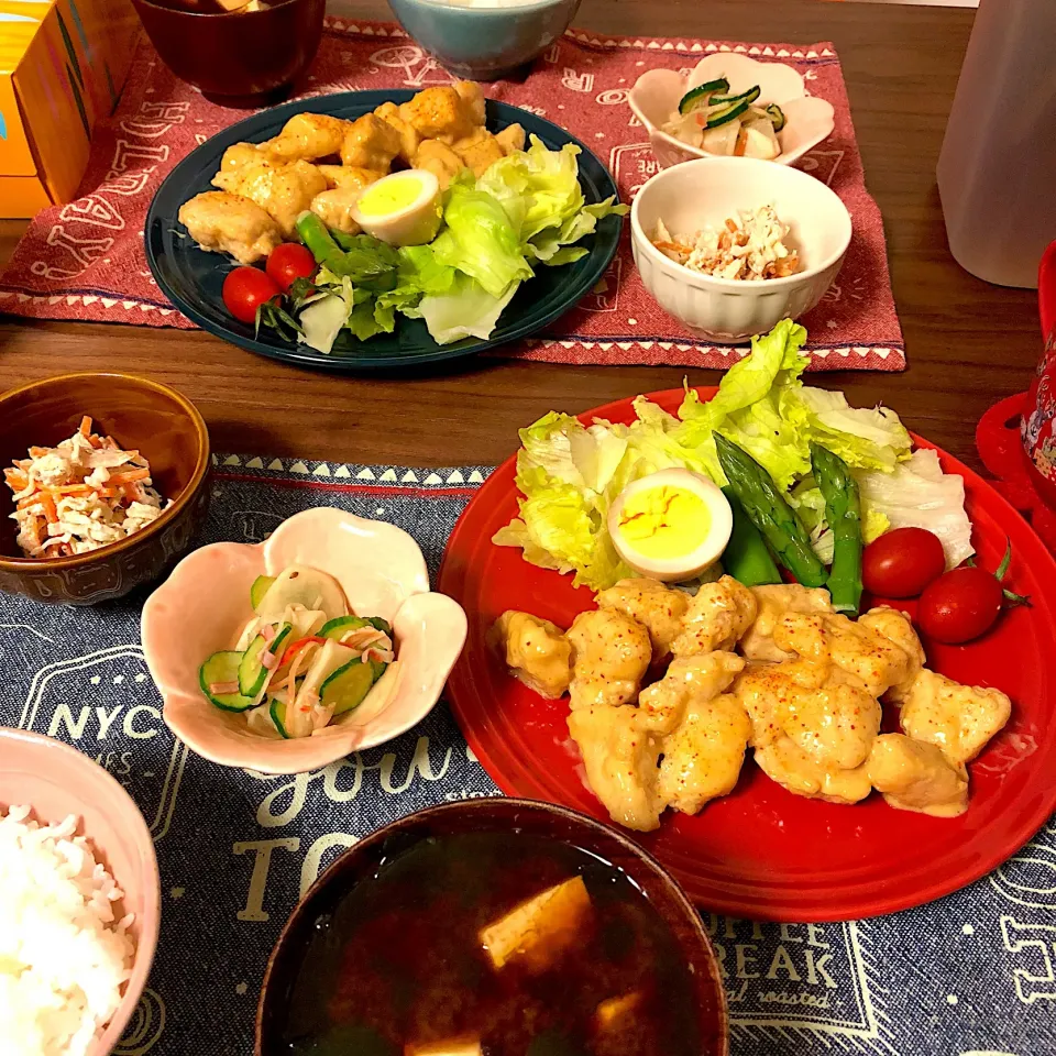 Snapdishの料理写真:7.2夕飯 鶏肉のオイスターマヨソース|ピカさん