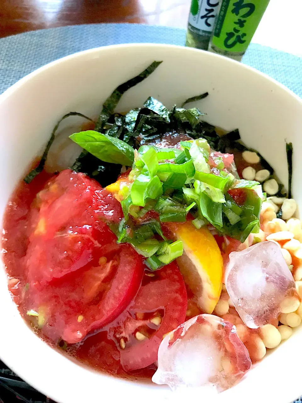 Snapdishの料理写真:冷やしトマトたぬきうどん🍅シュトママ  作|シュトママさん