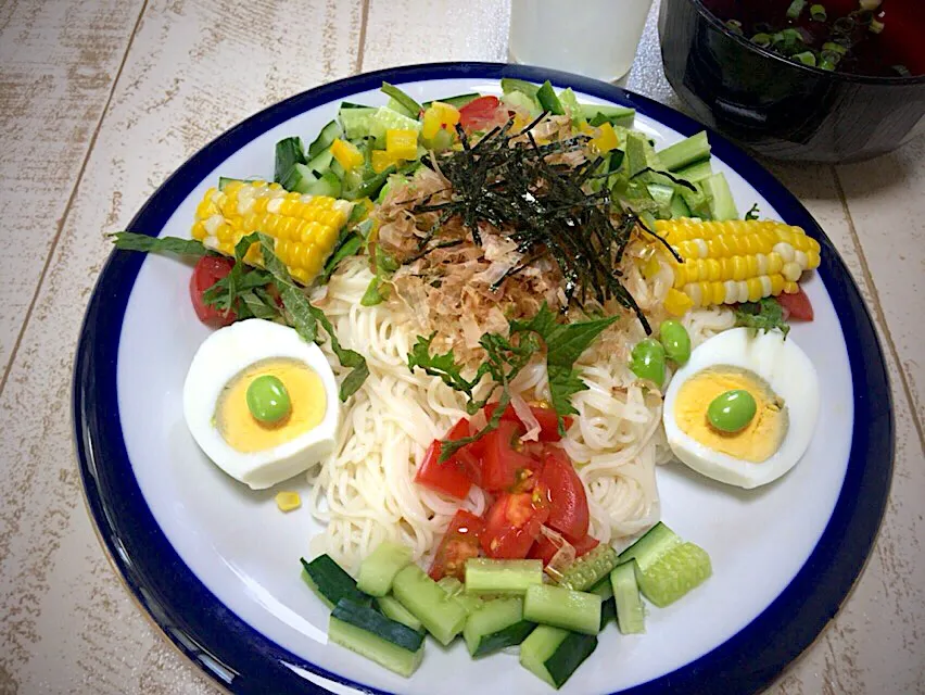 今日のお昼バージョン！デコ素麺🎶|ひーちゃんさん