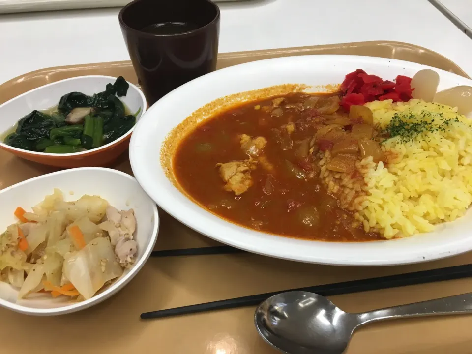 今日も社食をアップ🍛スリランカチキンカレー|フージさん