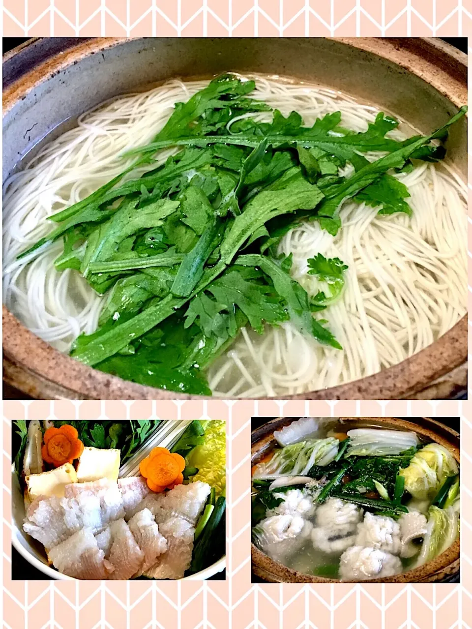 鱧鍋の〆 " 釜揚げ煮麺 "
#鍋の最後に素麺湯がいただけ
#メチャ旨でした|mottomoさん