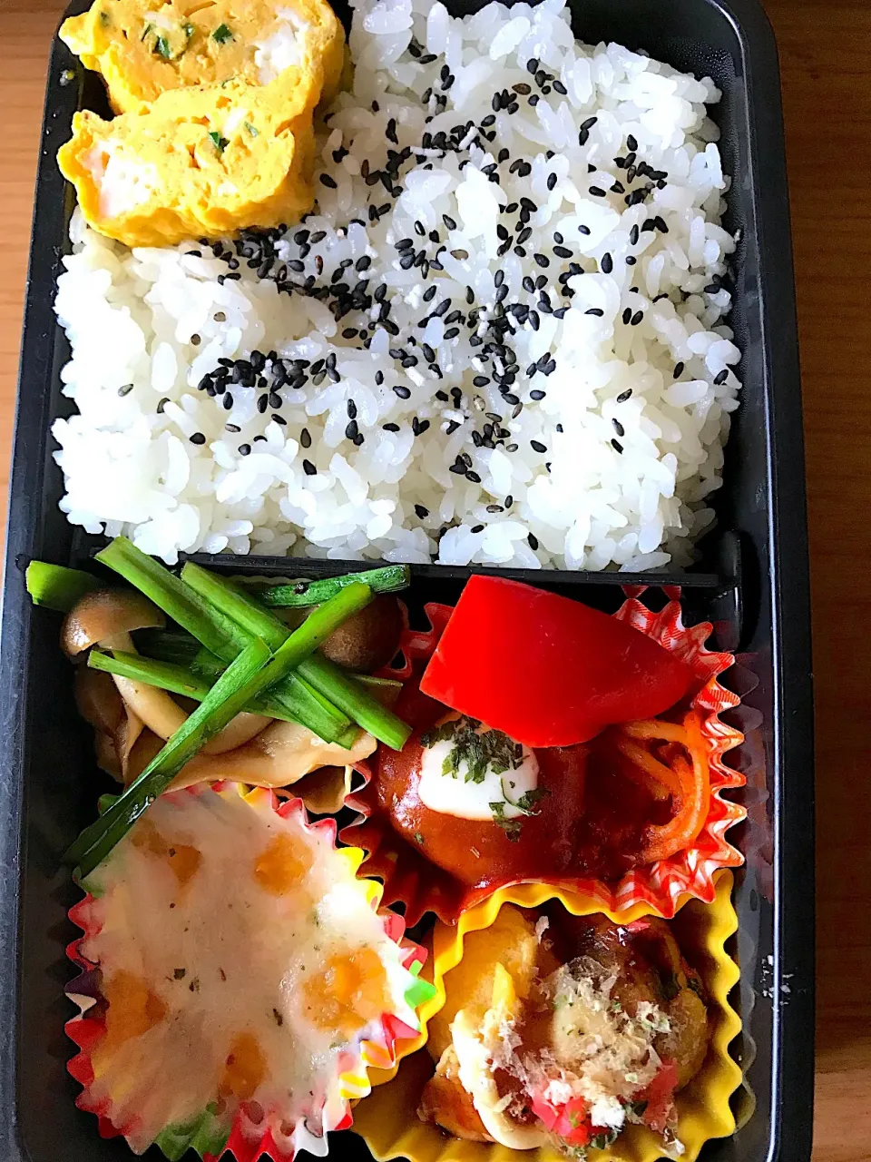 7/4 高1 お弁当  #えりんぎのバター醤油焼き 今日から次女は免許合宿で不在|侑子さん