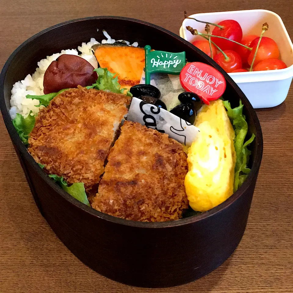 #男子高校生弁当  #曲げわっぱ弁当  #のっけ弁当|さい。さん