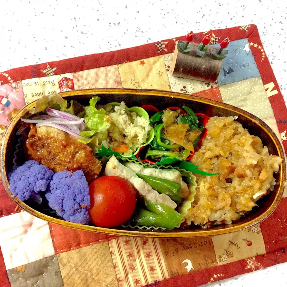 今日のお弁当😊 #夫弁当  #わっぱ弁当  #地味弁|naonaomimichanさん