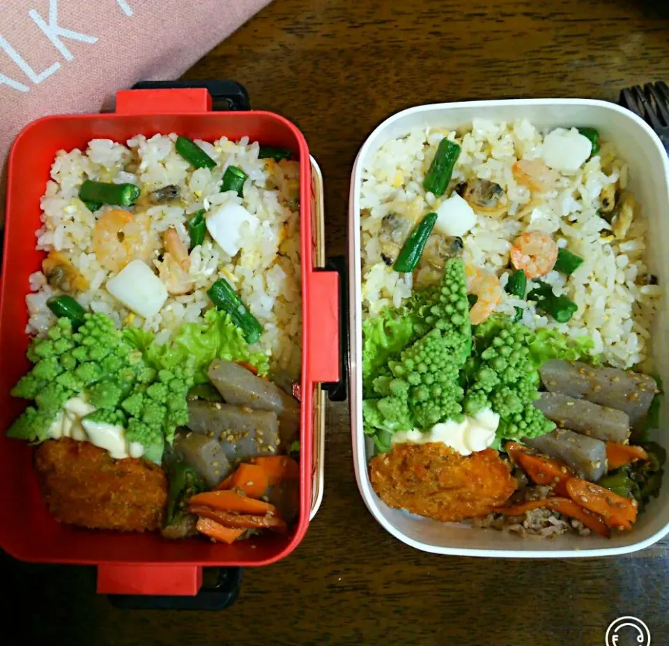 Snapdishの料理写真:娘、私弁当🍱
  焼き飯😃|miimiさん