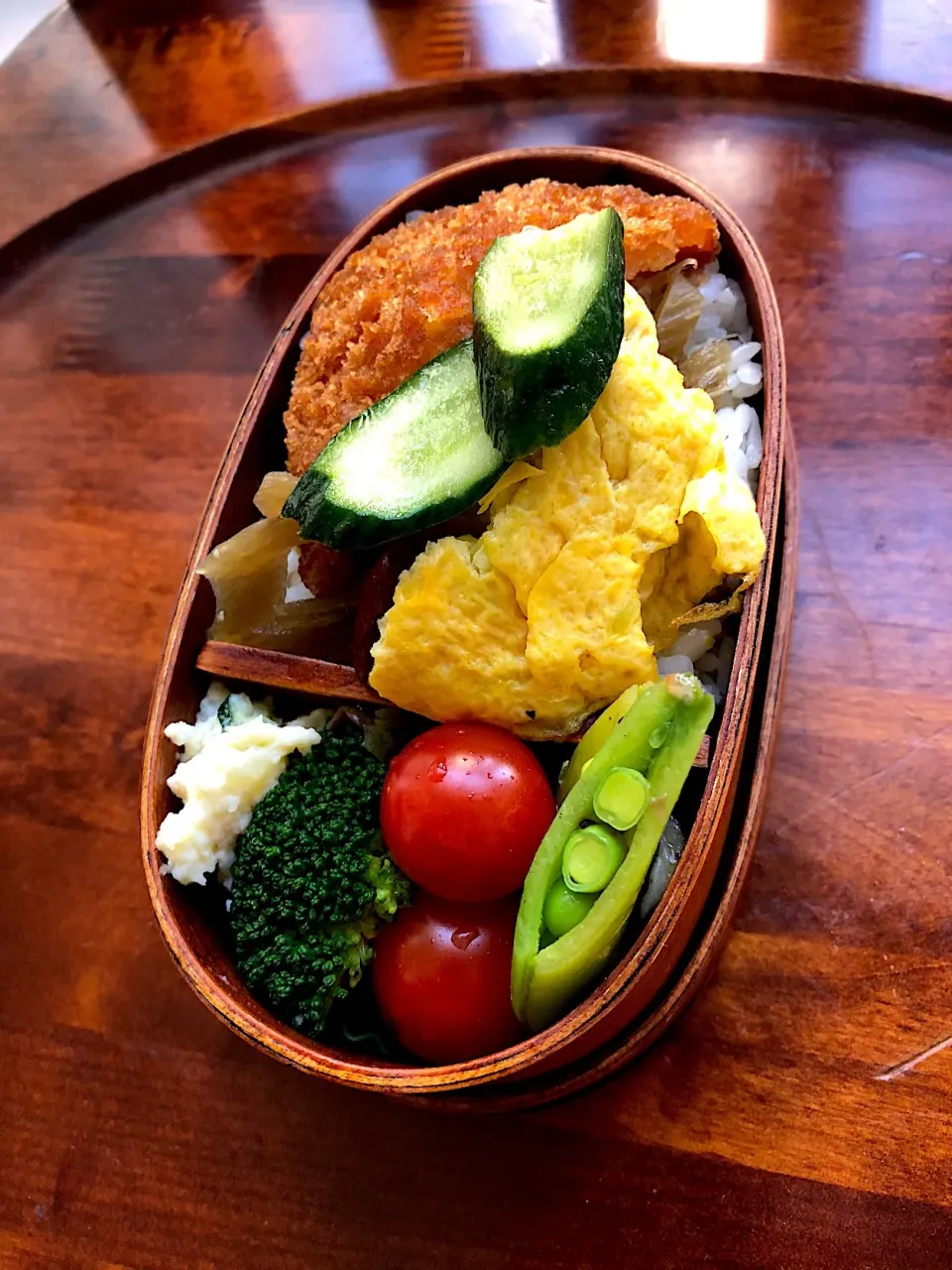 本日もお弁当🍱🍙ハムカツ🥩ポテトサラダ🥗蕗のきんぴら|Yukie  Toriseさん