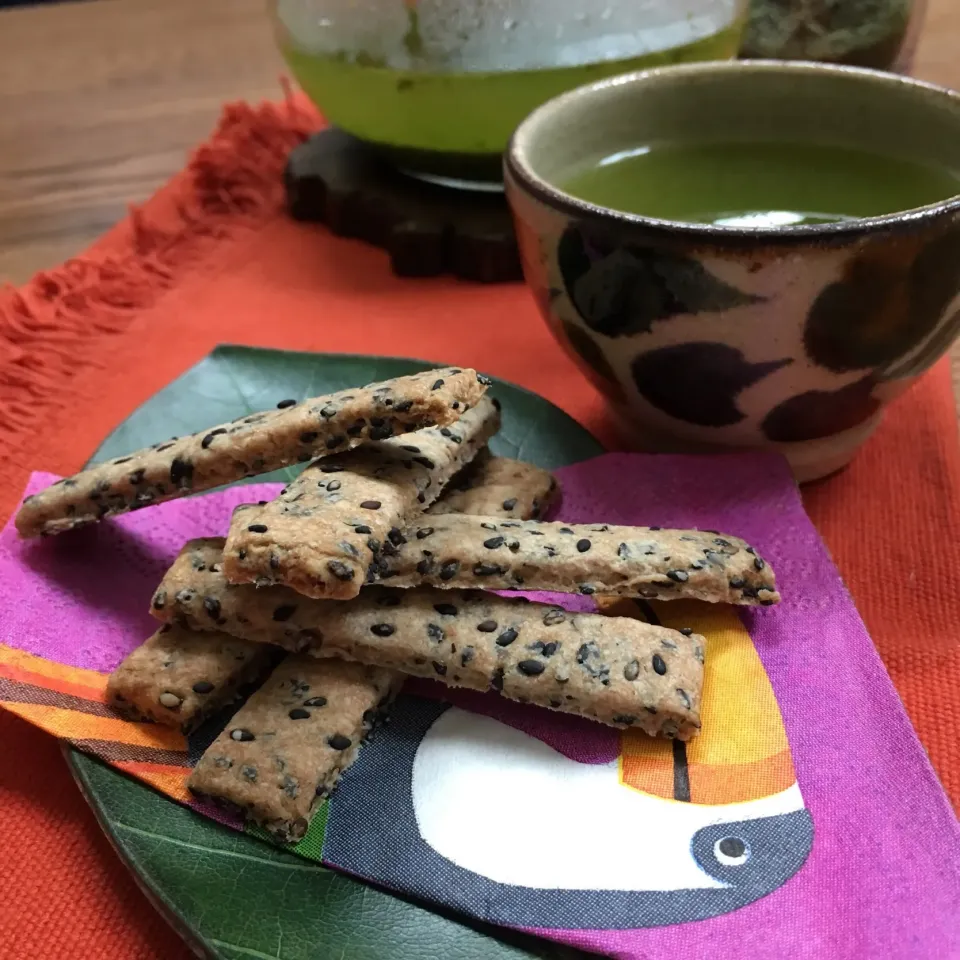 黒ごまスティックと新茶🍵|七海さん