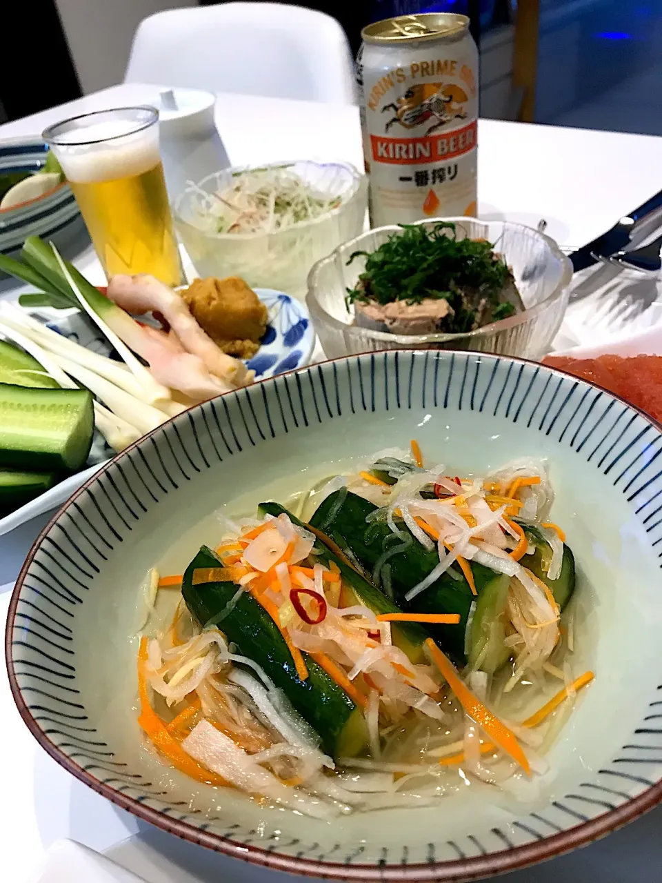 水オイキムチ・谷中生姜・エシャレット・キュウリ・鯖水煮缶🐟🍻|ナムナムさん