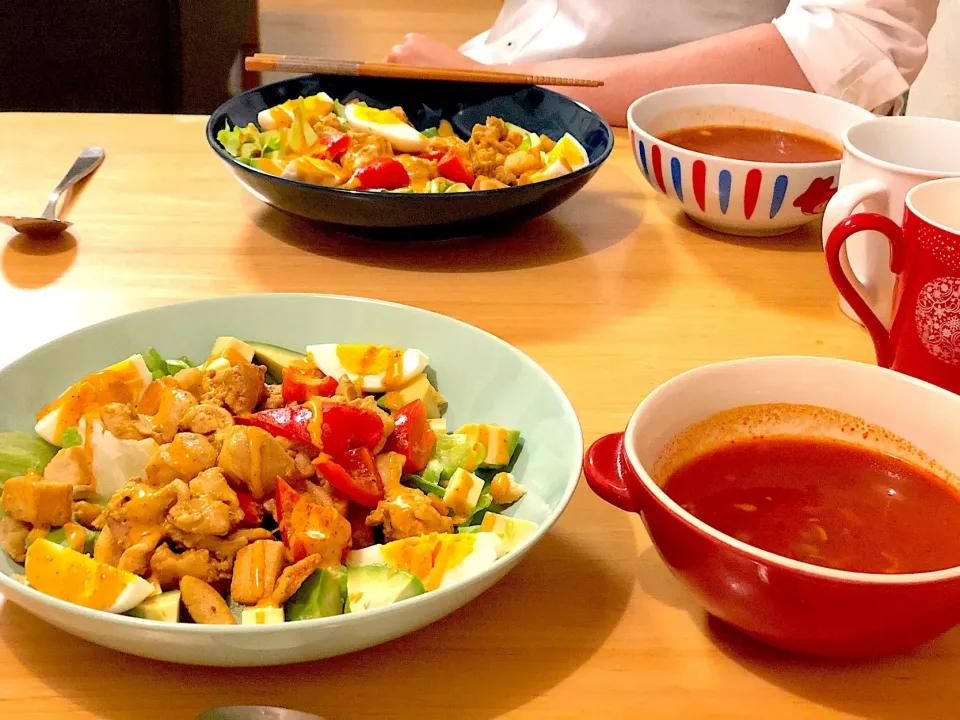 タンドリーチキンサラダ定食🥗ヘルシー|ななさん