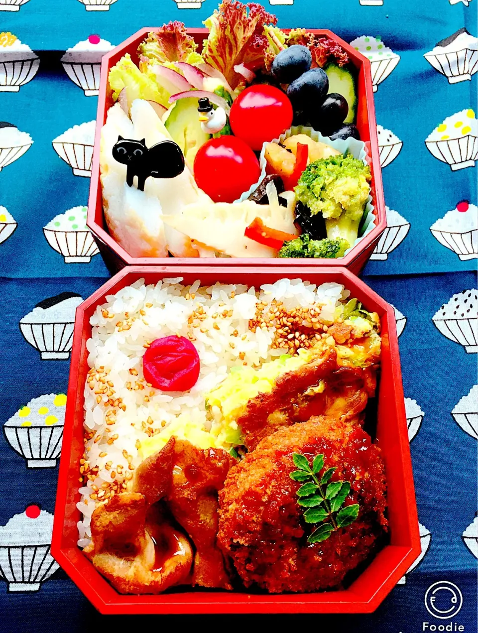 #お弁当  #お父さん弁当  #メンズ弁当  #和食弁当   #お弁当じまん  #メンチカツ弁当  #野菜たっぷり  #笹蒲鉾  #日の丸弁当 #デザートはブルーベリー #庭で採れたシリーズ|Blueberry🫐さん