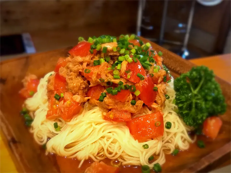 ツナとトマトのそうめん|t.suzunaさん