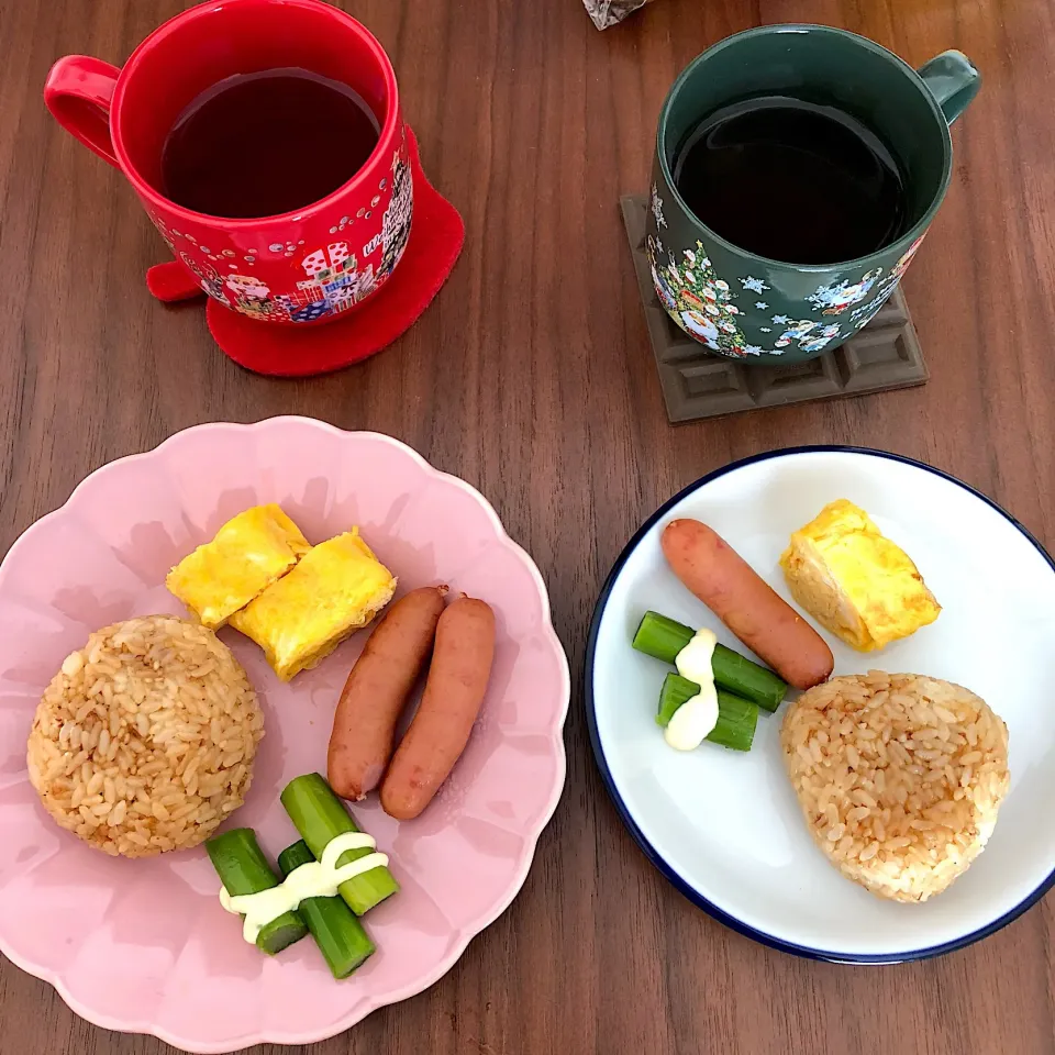 7.8朝ごはん 焼きおにぎり|ピカさん