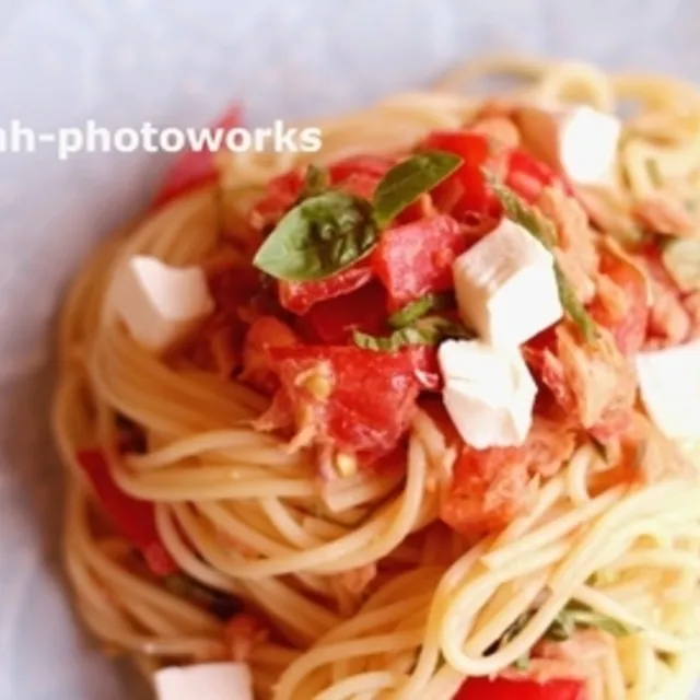 m-renkonさんのトマトとツナ、クリームチーズの冷製パスタ #レシピブログ #RecipeBlog|レシピブログさん