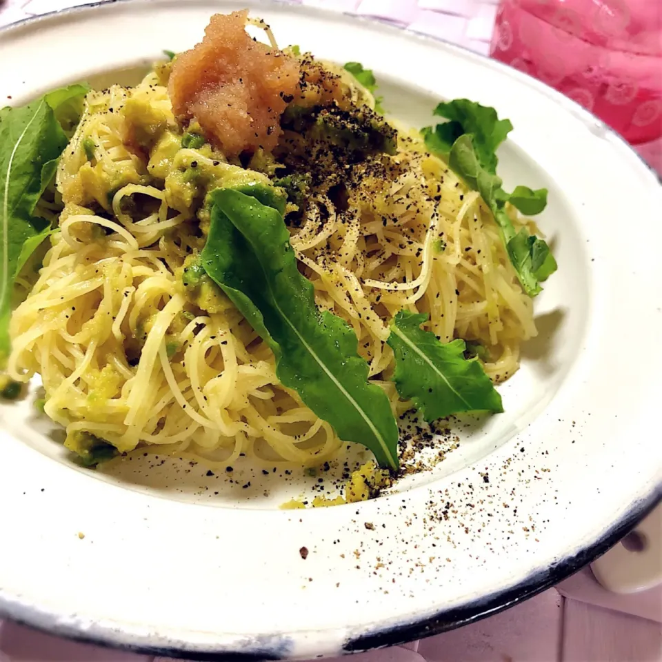 TARAKO Pasta (Cod roe pasta) with Avocado/アボたらこパスタ🥑  2枚目📷✨|angiee♡さん