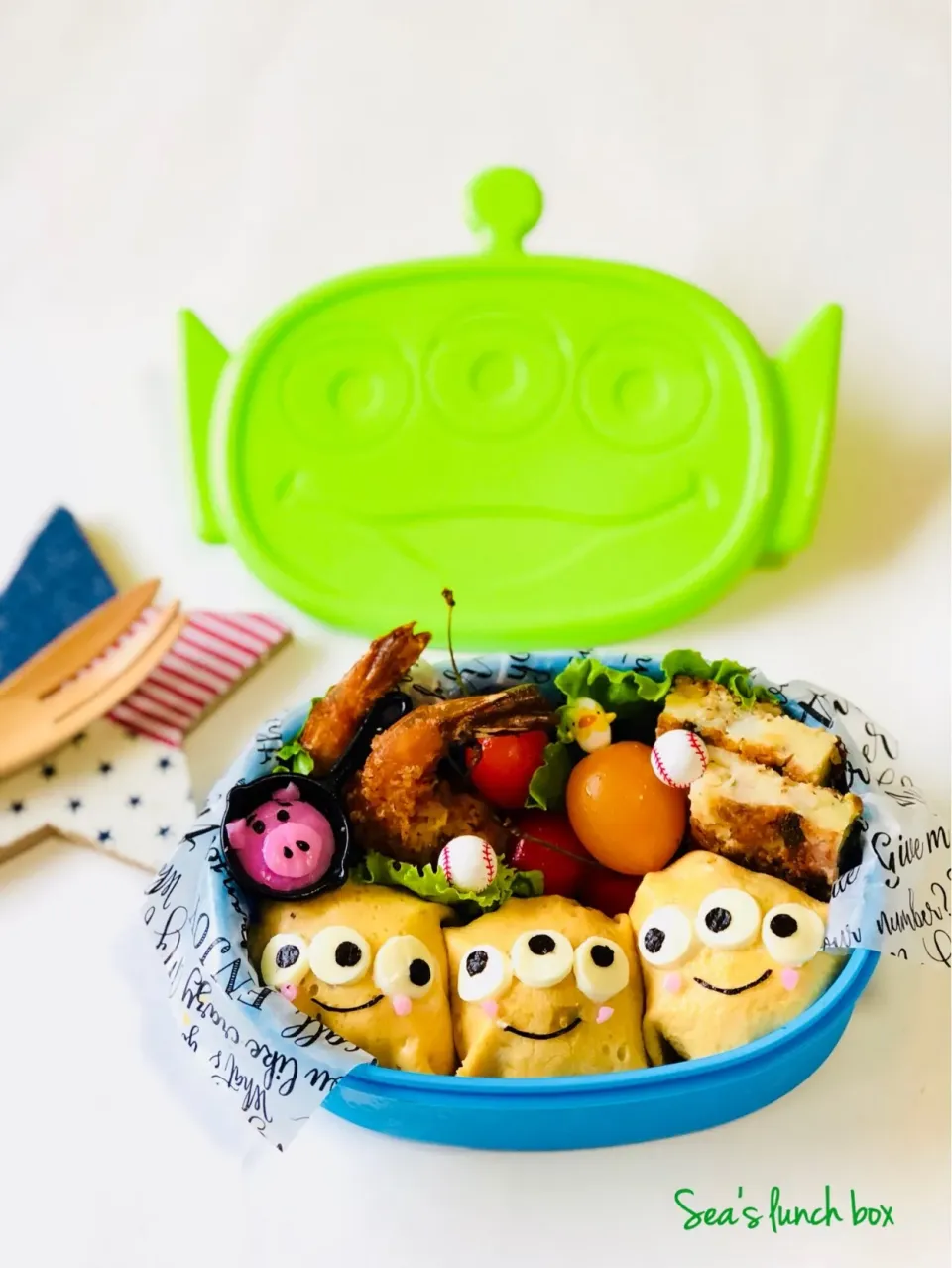 リトルグリーンメンのオムライス弁当|seaさん