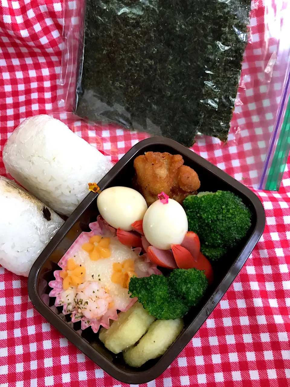 7/9 #中1女子弁当  #部活弁当 #三者面談 #オニギリ|みぽりんさん