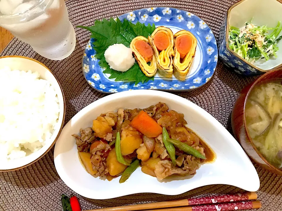 Snapdishの料理写真:肉じゃが定食|ゆうかさんさん