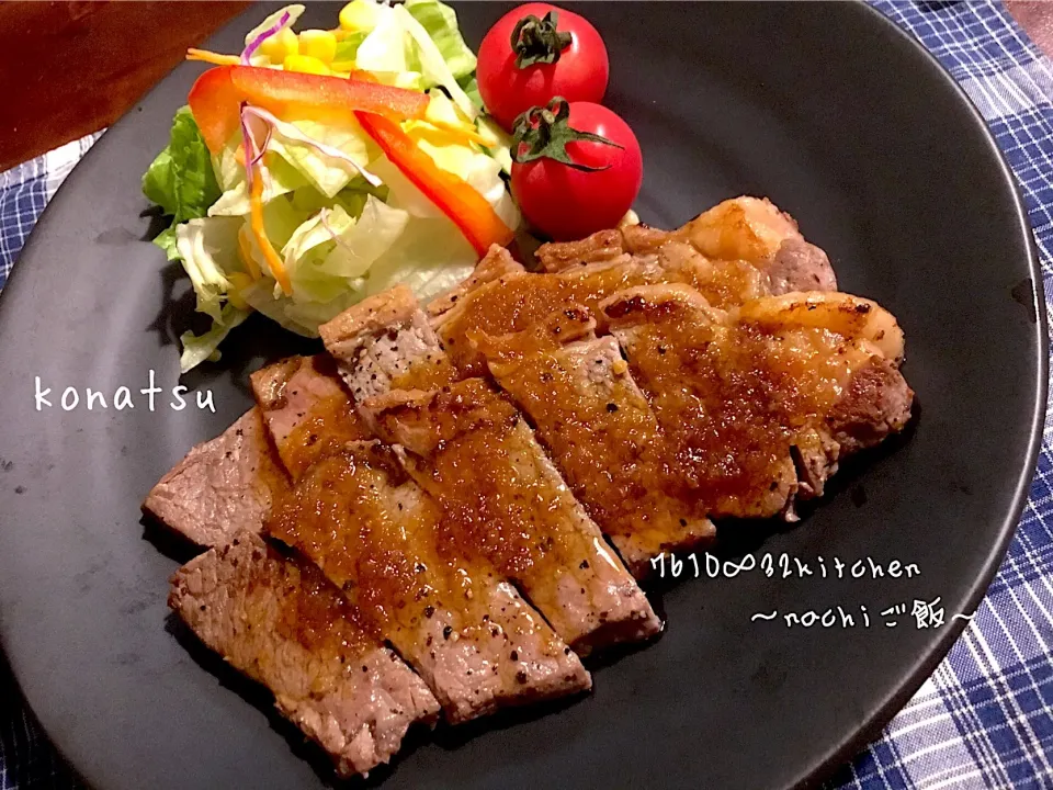 サーロインステーキ
 #cookingram  #instafood  #snapdish  #お家ごはん  #食べ盛り  #運動部男子  #バスケ部 #おじいちゃんから|nachiさん