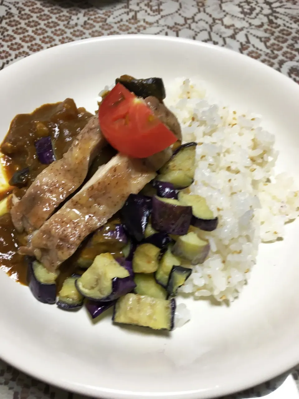 Snapdishの料理写真:冬瓜と茄子のカレー|ヨシヨシさん