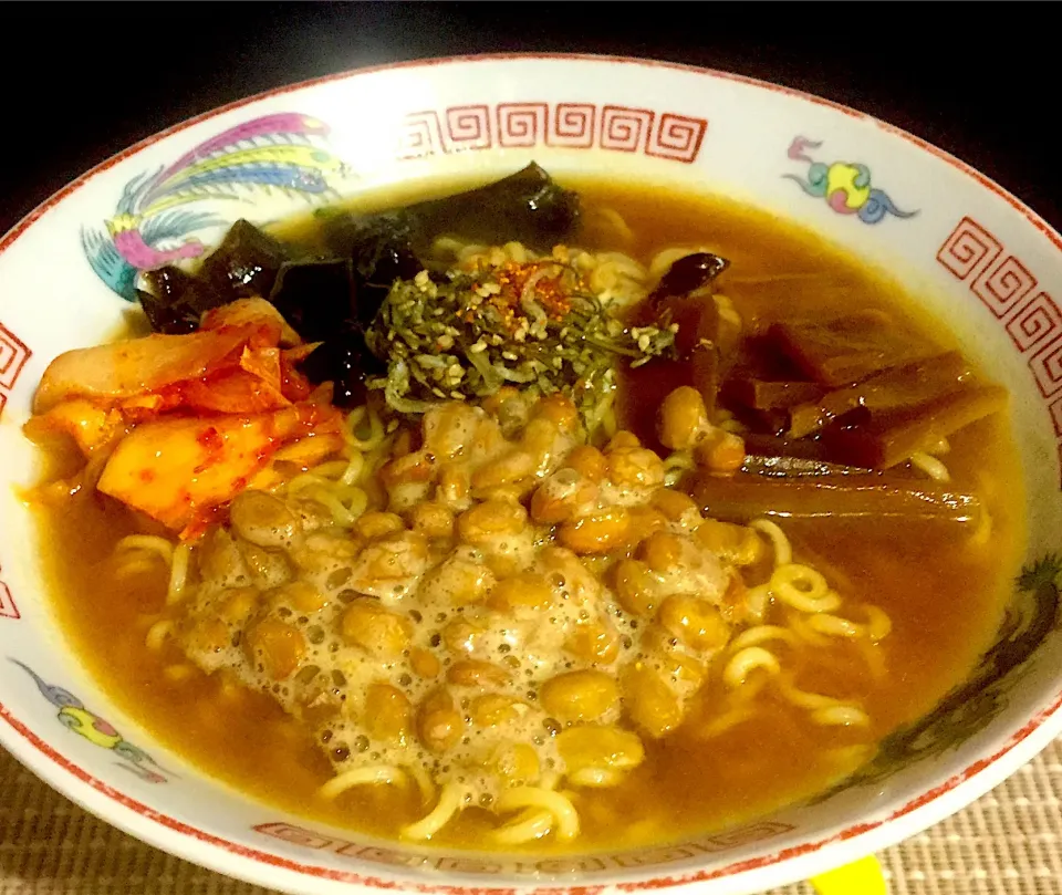 Snapdishの料理写真:味噌ラーメンに納豆！|Shin_chanさん