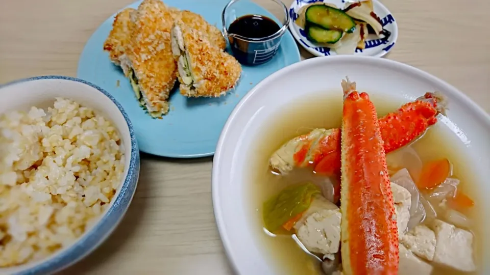 カニ汁定食♡|えびぱんさん