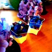 Snapdishの料理写真:紫陽花ゼリー|( '-' ひさメー)さん