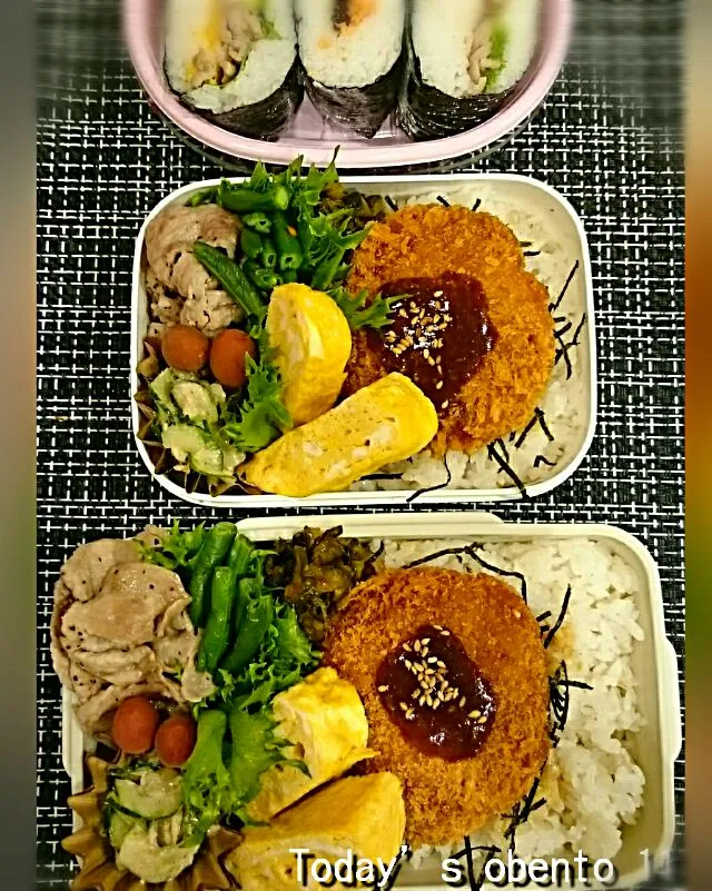 #我が家の働く男弁当
水曜日‥旦那・長男・次男お弁当🍱😋|kimi=kimi🌼Kitchenさん