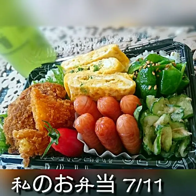 #節約お弁当
ほとんど残り物…                                             私のお弁当|kimi=kimi🌼Kitchenさん