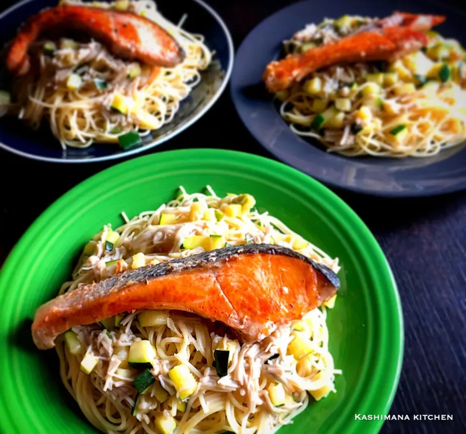 Snapdishの料理写真:鮭の和風パスタ🍝|Kashimanakitchenさん