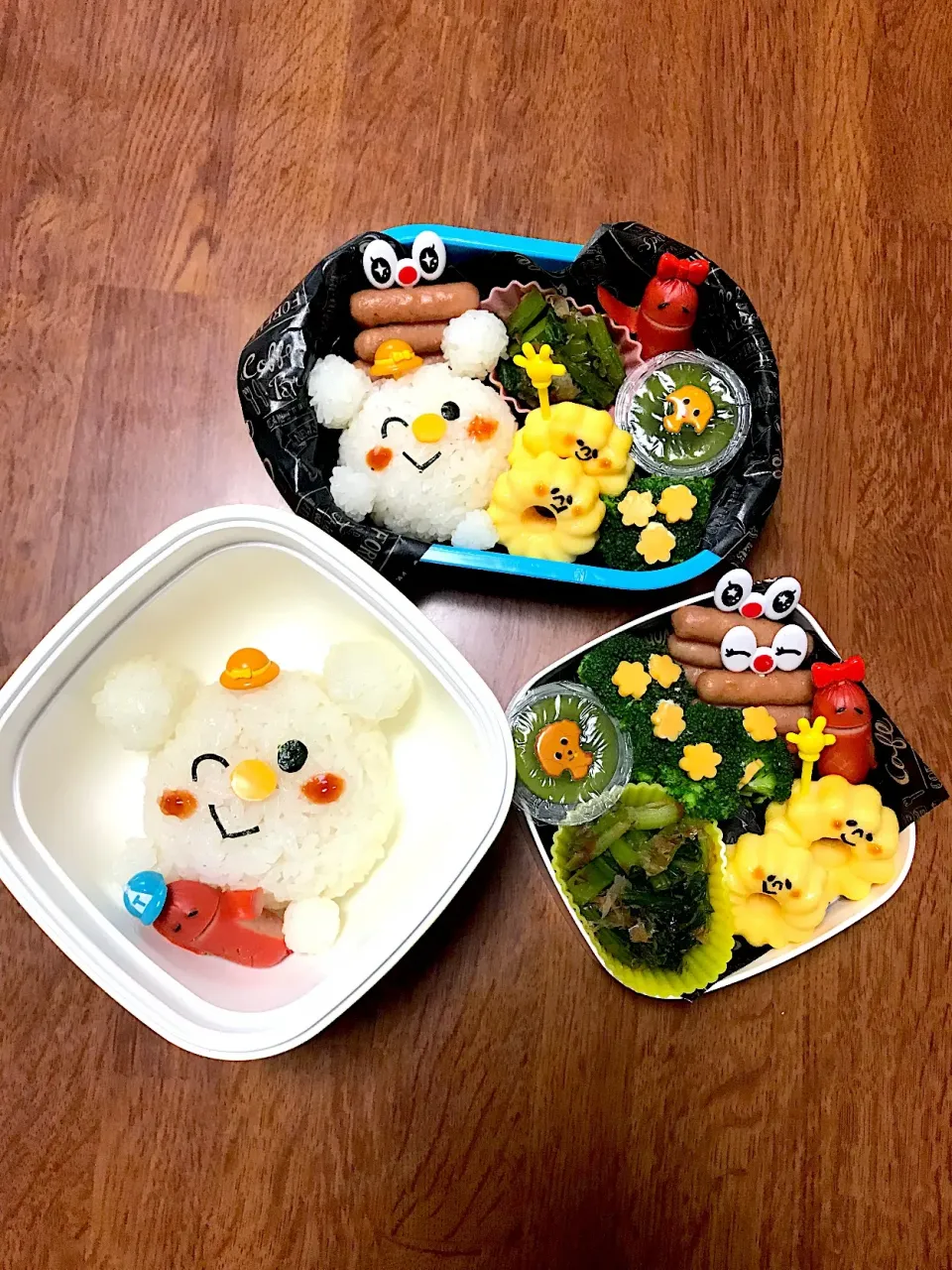 Snapdishの料理写真:夏休み前last‼しろくまくん弁当♡|かなさん