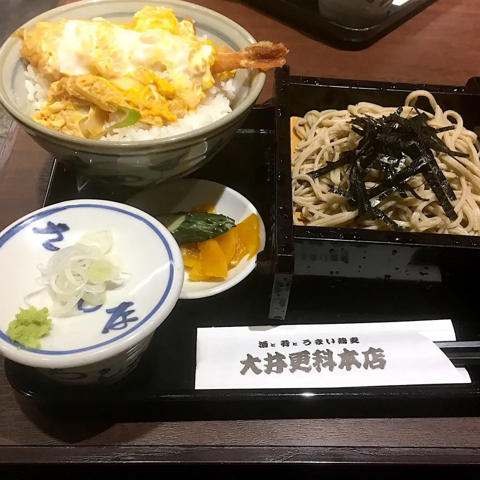 海老天とじ丼&のり蕎麦@大井更科(大井町)|yoooochanさん