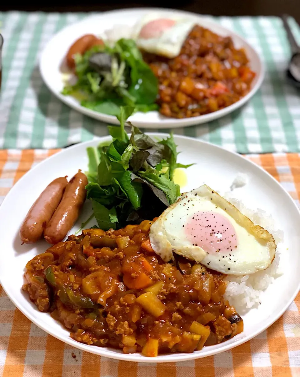 #今日の夕飯 #トマトキーマカレー #野菜たっぷり #カフェ風 ごちそうさまでしたー！！！美味しかったねーー！！！|禄 恵さん