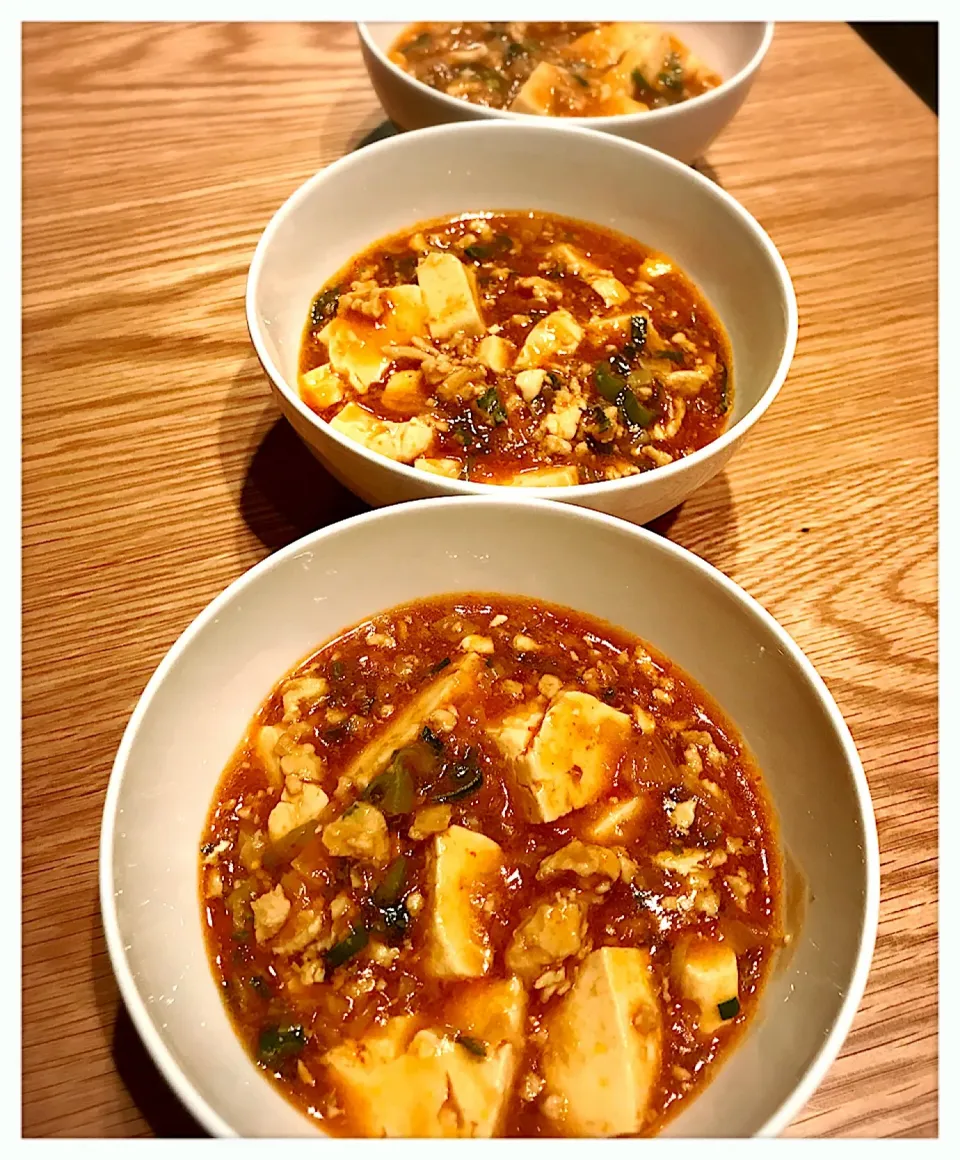 鶏ひきで代用。Bean curd Szechwan style|toyamadaさん