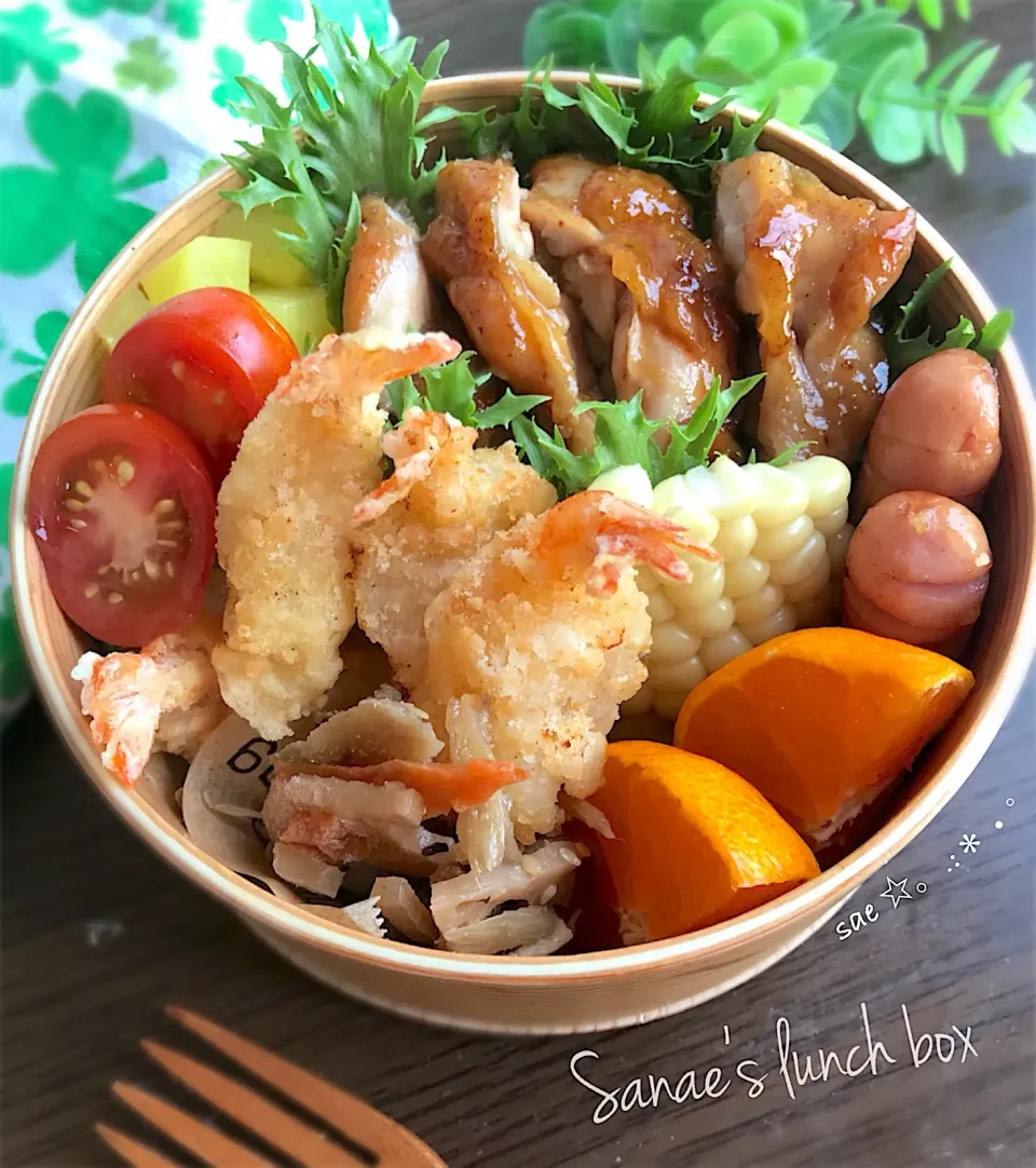 自分弁当  鳥の照り焼き弁当|さえちゃんさん