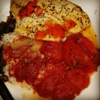 bake fish stew tomatoes   rice