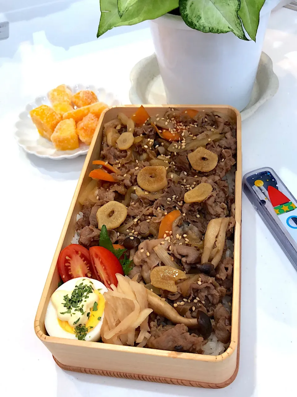 Snapdishの料理写真:我が家の牛丼弁当|LaLamamaさん