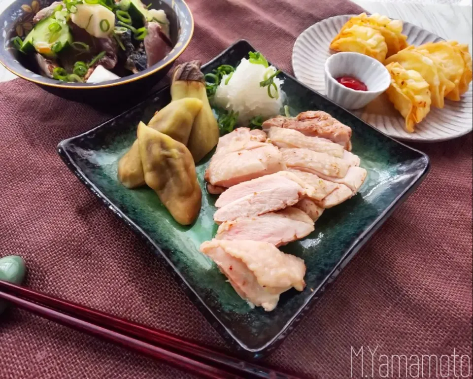 鶏のだし蒸し〜蒸し茄子添え〜 #茅乃舎だし|真希さん