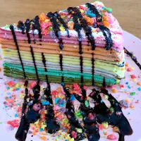 Snapdishの料理写真:Unicorn crepe cake|Alex Wongさん