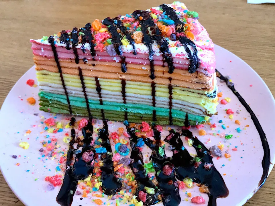 Snapdishの料理写真:Unicorn crepe cake|Alex Wongさん