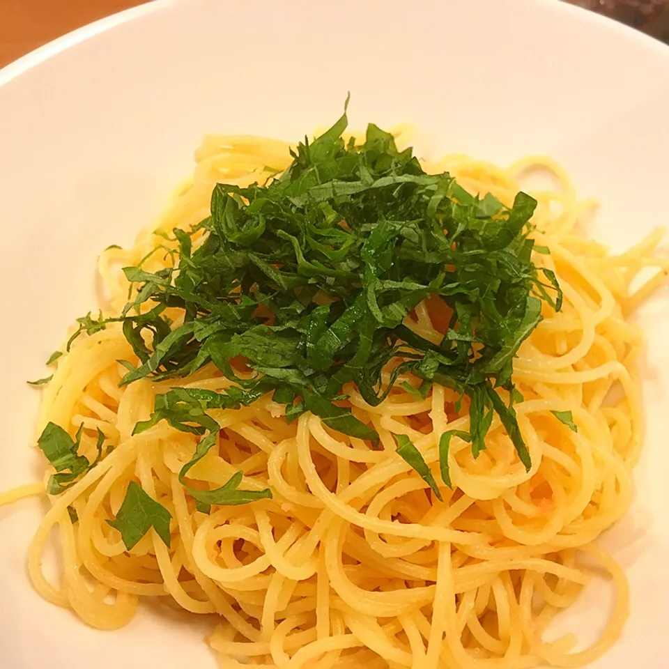 18/07/15 夕飯♪ 明太子と青じそのパスタ|ikukoさん