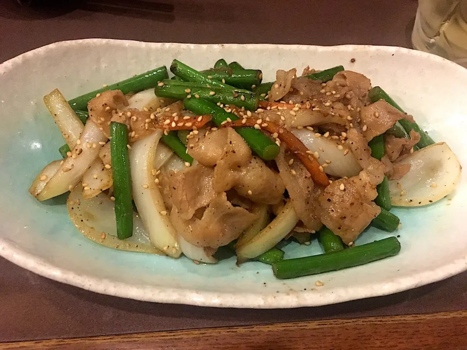 豚肉とにんにく芽炒め|しのぶさん