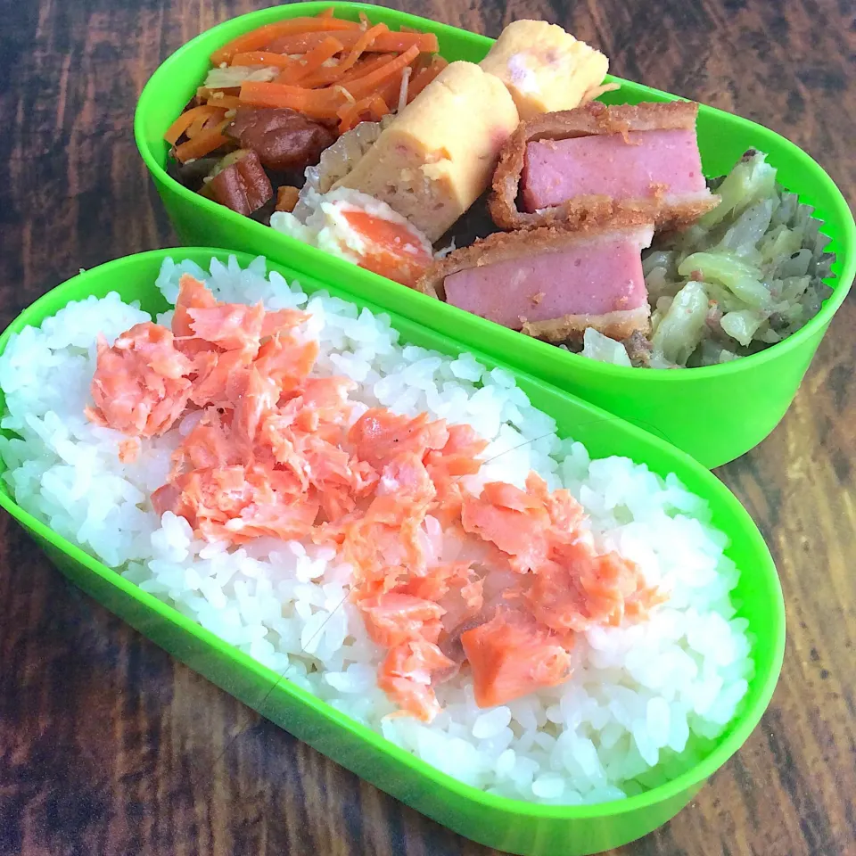 Snapdishの料理写真:#ハムカツ 弁当🍙|夢ーテルさん