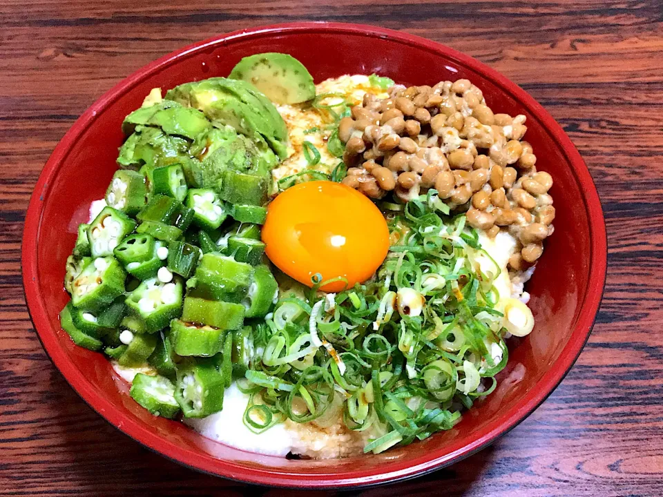 Snapdishの料理写真:夏バテ防止ネバネバ丼|ホッシーさん