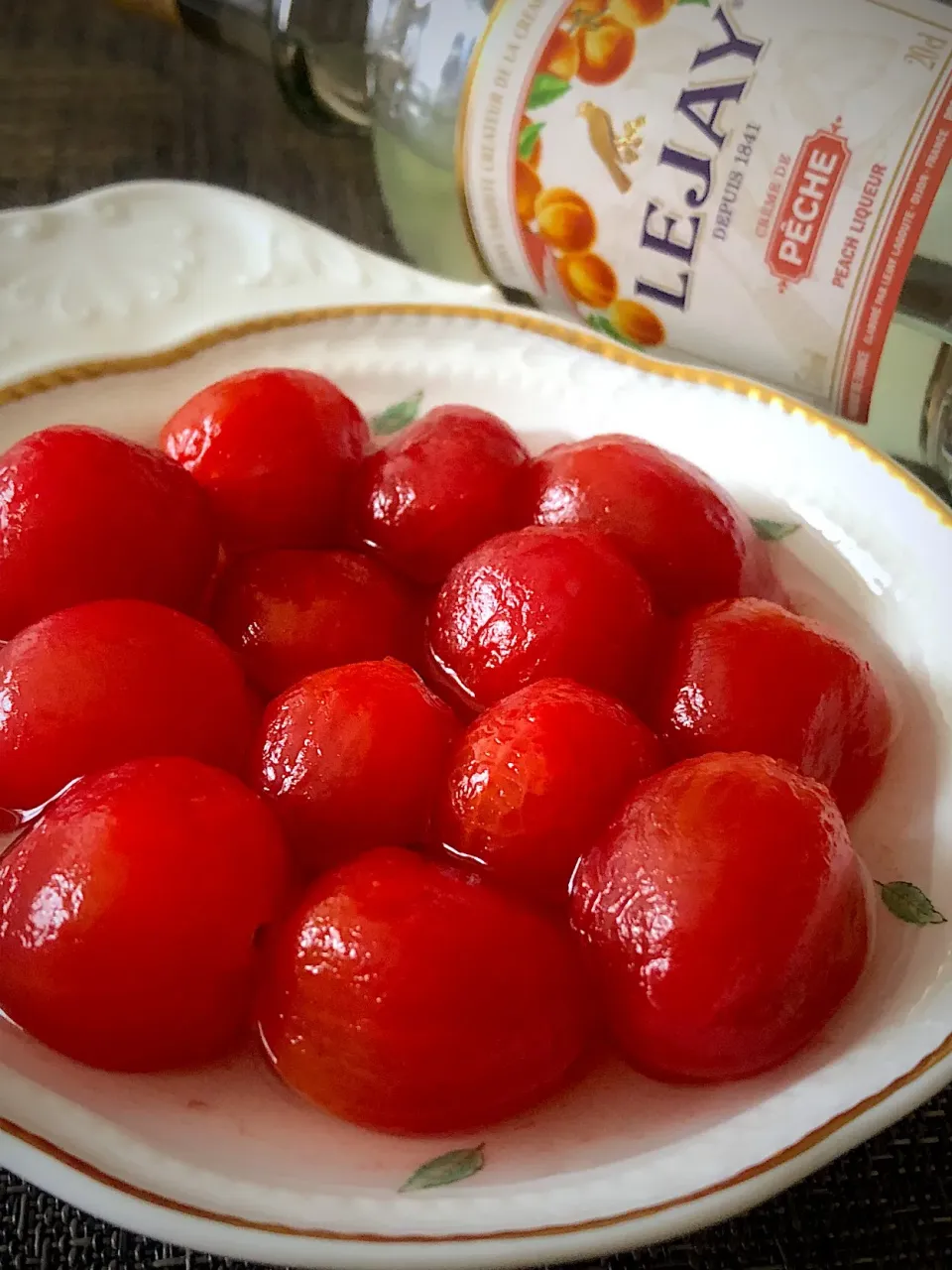 桃トマト🍅  ピーチリキュールでトマトが桃に⁉️|Michiyo Shimizuさん