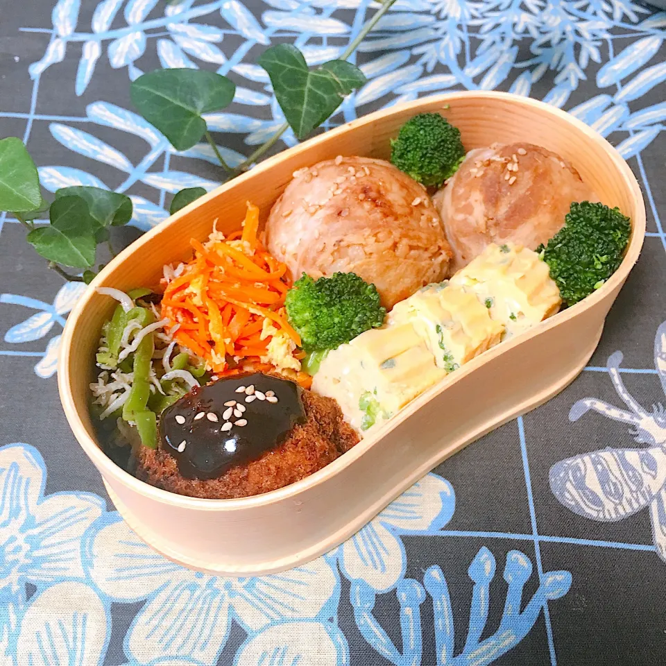 2018.7.17 today's obento 肉巻きおにぎり弁当💕|YummyKさん