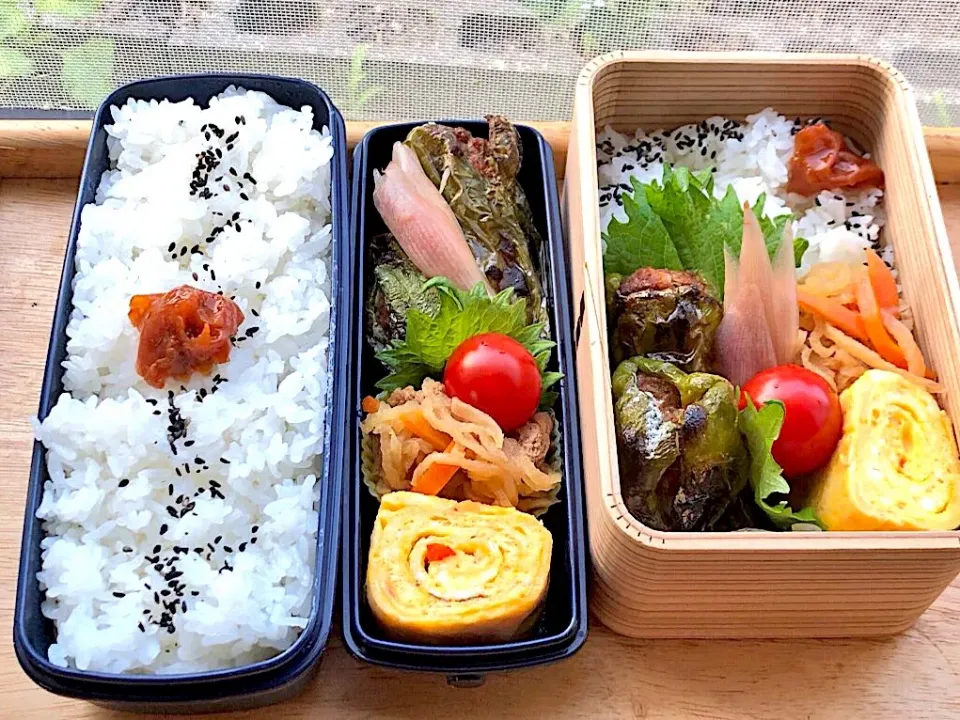 ピーマンの肉詰め 弁当|弁当 備忘録さん